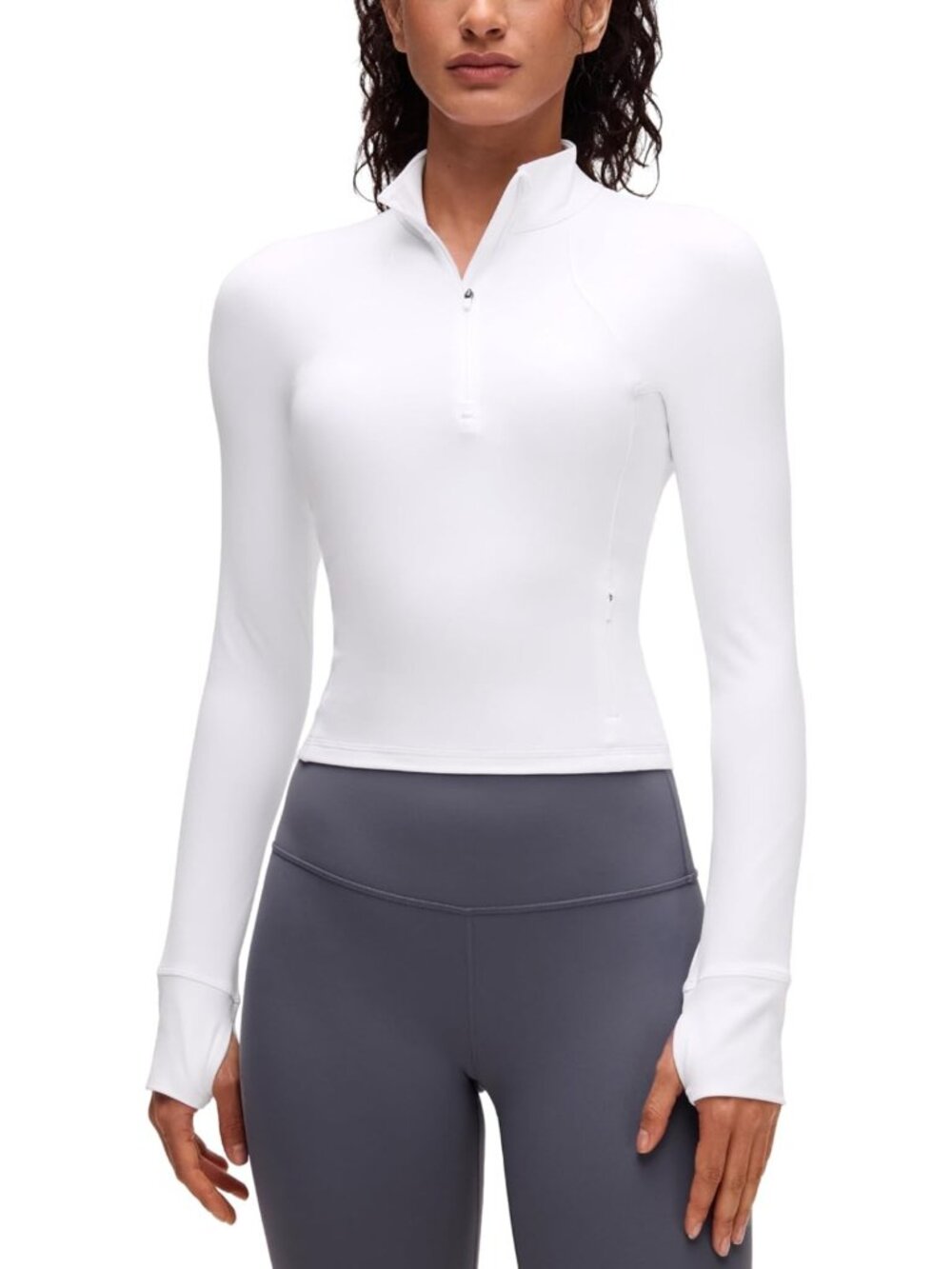 Soft Butterluxe Half Zip Crop Top - Stylish Activewear for Yoga & Fitness